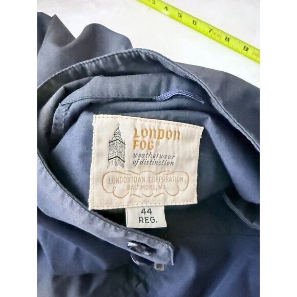 London Fog Men’s Jacket 44 Regular Windbreaker Calibre Cloth Reeves VTG Y2K Zip - Picture 6 of 7
